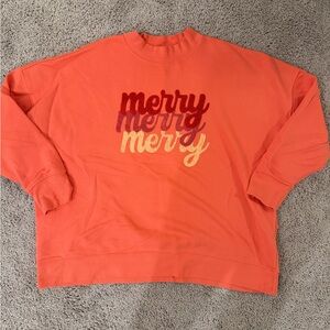 Maurices Orange Merry Sweatshirt